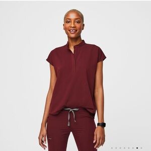 Burgundy figs scrubs set